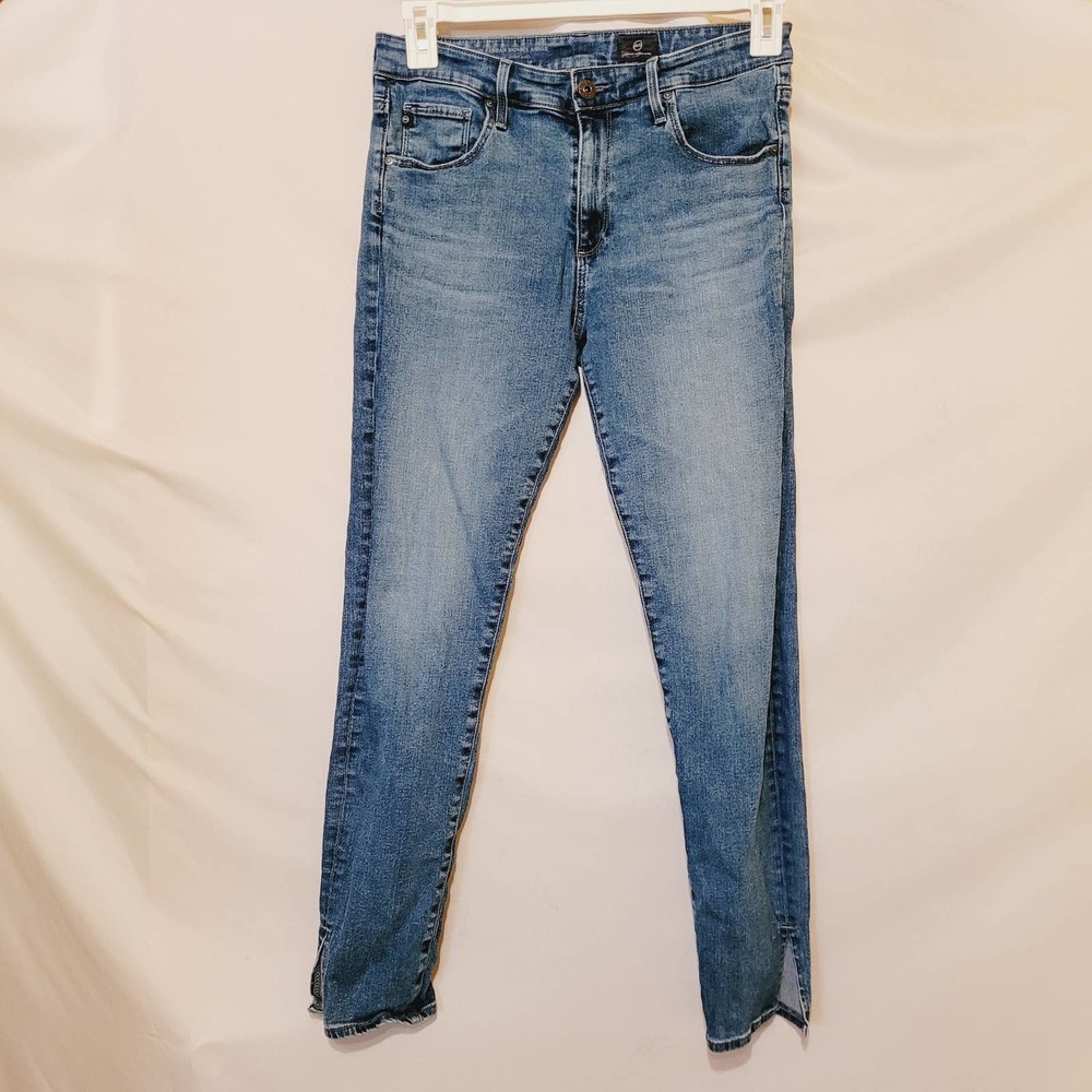 AG ankle slit skinny jeans